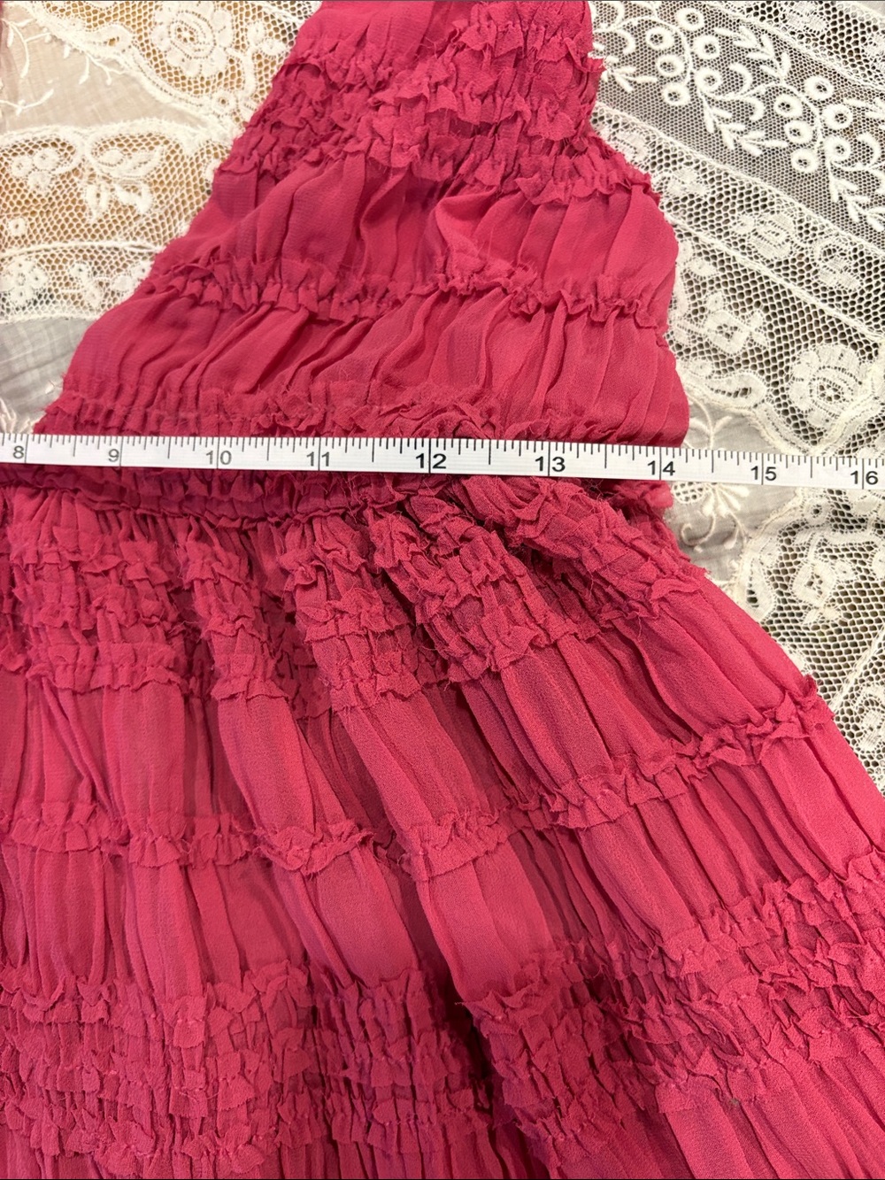 Kimchi Blue Raspberry Pink Halter Ruffle Tank Top - Picture 2 of 6